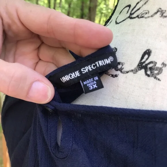 Woman’s Blue Crocheted Tank Top - Picture 8 of 8